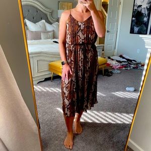 Snakeprint midi dress